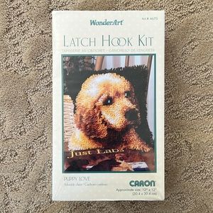 NEW WonderArt Latch Hook Kit Puppy Love Labrador 12x12. Caron Internatio…